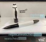 Replica Montblanc Writers Edition Daniel Defoe Roller ball White Pen
